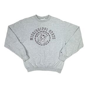 Vintage Champion Mississippi State University Crew Neck Sweatshirt - Sz Medium